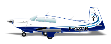 Mooney M20J F-GZDR peinture aéronautique par aerostyll 2023