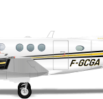 Beechcraft 90 C F-GCGA peinture aéronautique par AEROSTYLL