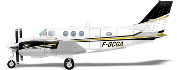Beechcraft 90 C F-GCGA peinture aéronautique par AEROSTYLL