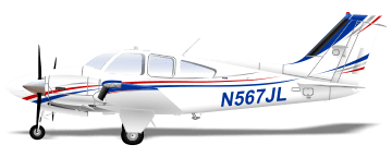 Beechcraft Baron N567JL peinture aéronautique aeronautical paint aerostyll