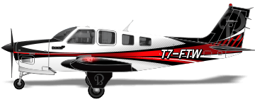 Beechcraft A36 AIR DG T7-FTW peinture aéronautique aeronautical paint aerostyll