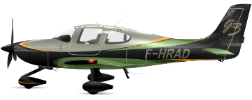 Cirrus SR-22 3G F-HRAD N122PB peinture aéronautique aeronautical paint by AEROSTYLL design modern