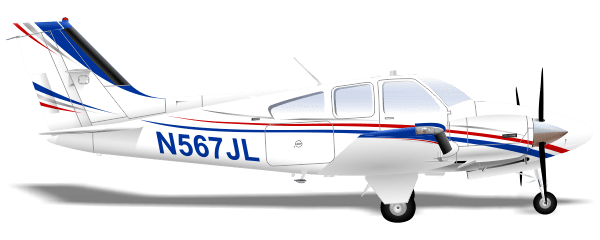 Beechcraft Baron N567JL peinture aéronautique aeronautical paint aerostyll