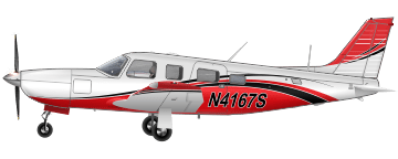 peinture aéronautique aeronautical paint aerostyll Piper PA32 Saratoga N4167S