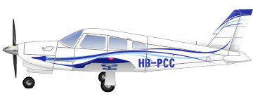 PA28 Piper Arrow II HB-PCC painted by paint peint par AEROSTYLL