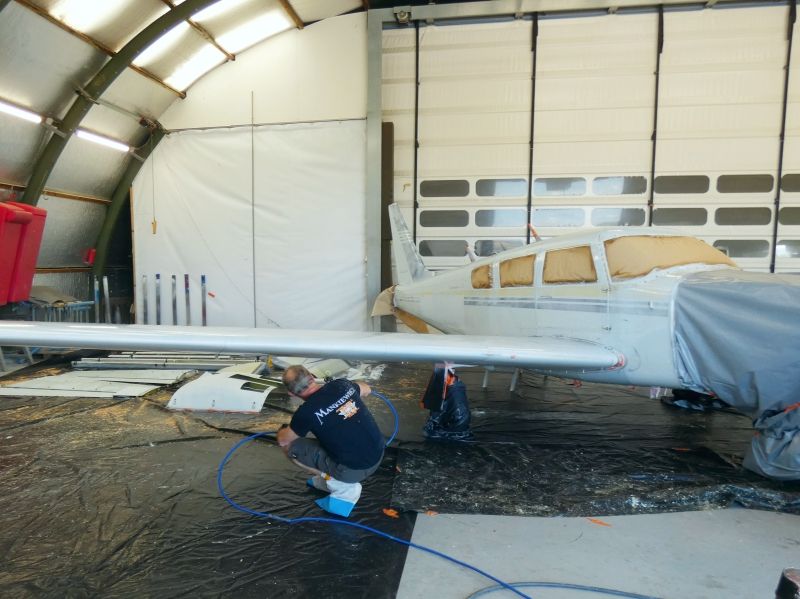 peinture aéronautique aeronautical paint aerostyll Piper PA32 Saratoga N4167S
