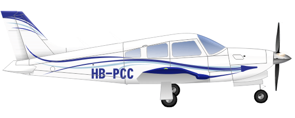 PA28 Piper Arrow II HB-PCC painted by paint peint par AEROSTYLL