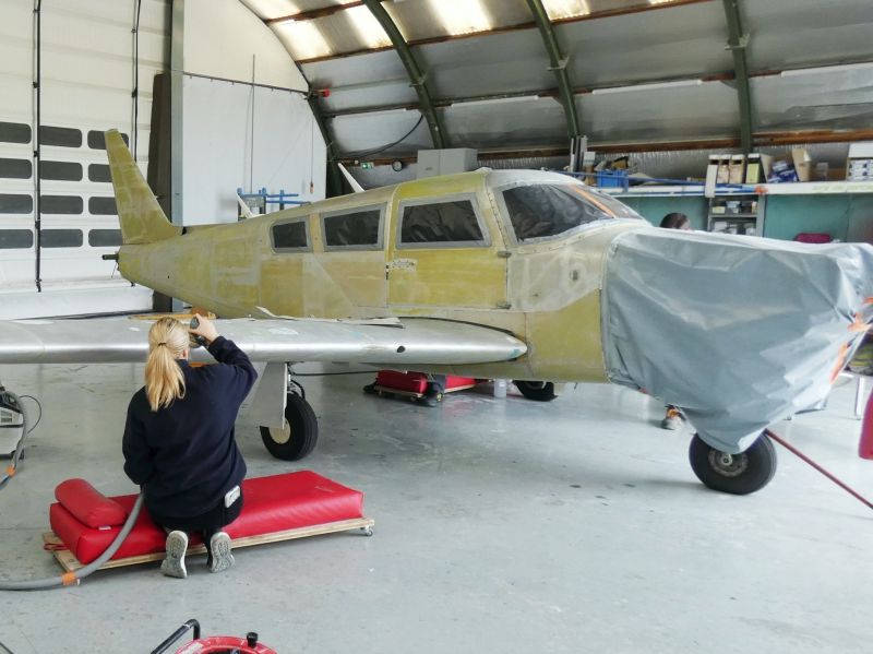 peinture aéronautique aeronautical paint aerostyll Piper PA32 Saratoga N4167S