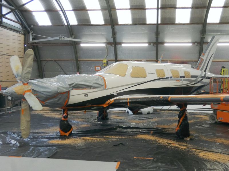 peinture aéronautique aeronautical paint aerostyll Piper PA46 Meridian N13WJ F-HNID
