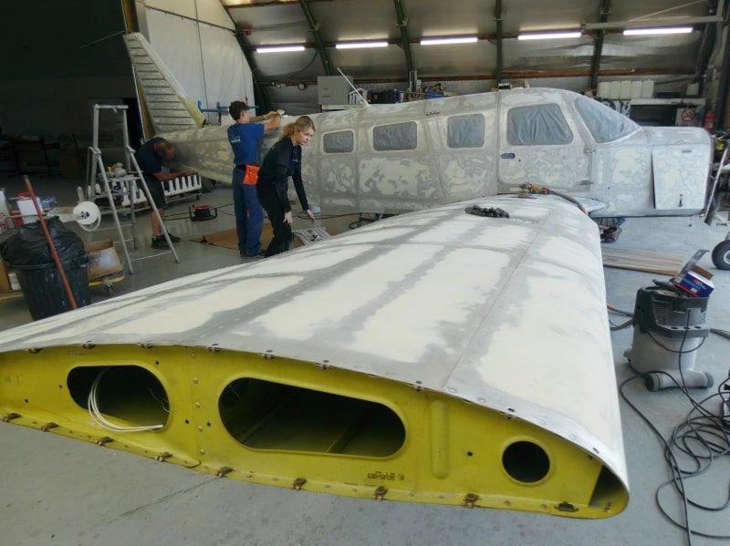 peinture aéronautique aeronautical paint aerostyll Piper PA32 Saratoga N4167S
