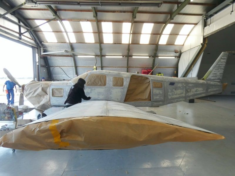peinture aéronautique aeronautical paint aerostyll Piper PA32 Saratoga N4167S