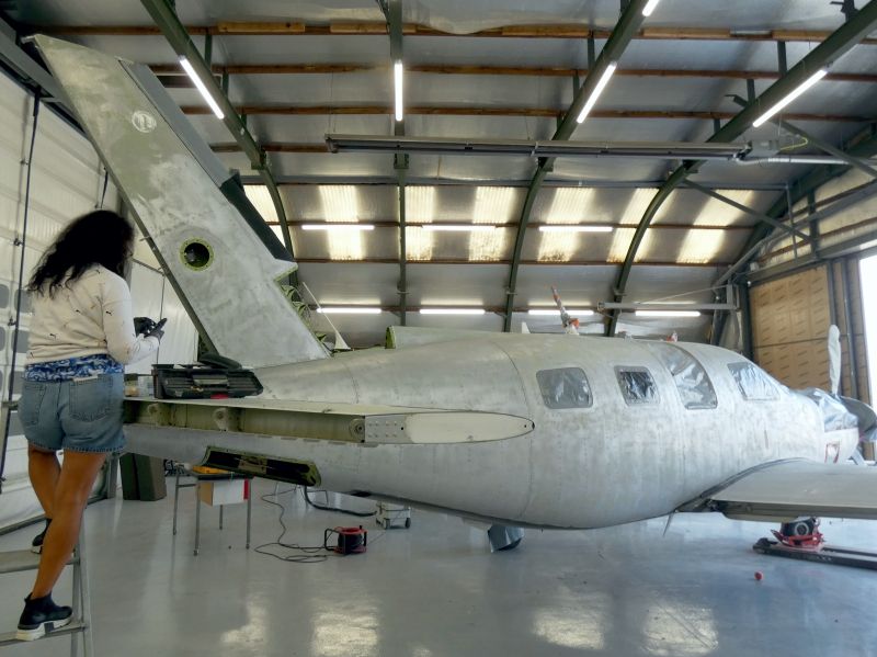 peinture aéronautique aeronautical paint aerostyll Piper PA46 Meridian N13WJ F-HNID