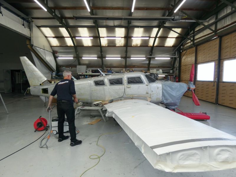 peinture aéronautique aeronautical paint aerostyll Piper PA32 Saratoga N4167S