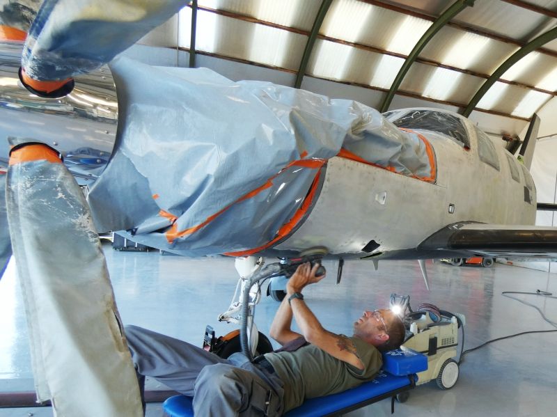 peinture aéronautique aeronautical paint aerostyll Piper PA46 Meridian N13WJ F-HNID