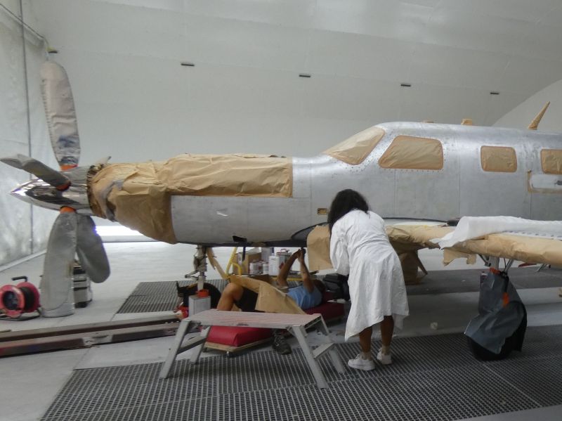 peinture aéronautique aeronautical paint aerostyll Piper PA46 Meridian N13WJ F-HNID