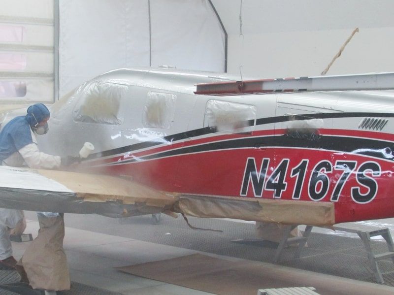 peinture aéronautique aeronautical paint aerostyll Piper PA32 Saratoga N4167S