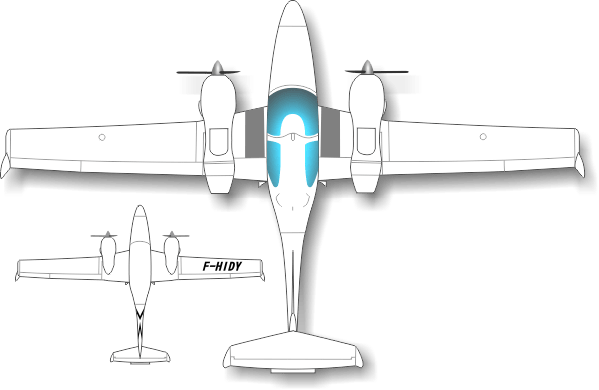 Diamond DA42 F-HIDY Astontec Astonfly