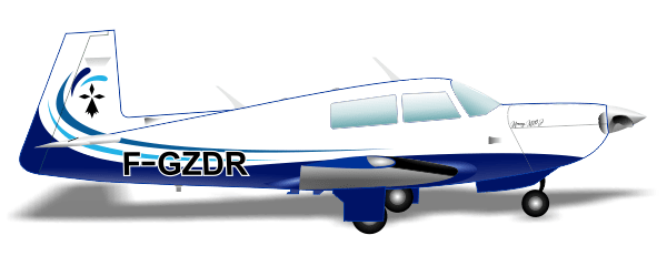 Mooney M20J F-GZDR peinture aéronautique par aerostyll 2023