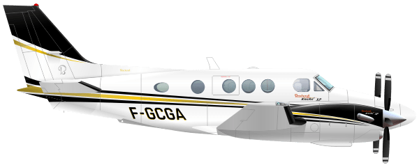 Beechcraft 90 C F-GCGA peinture aéronautique par AEROSTYLL