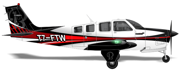 Beechcraft A36 AIR DG T7-FTW peinture aéronautique aeronautical paint aerostyll