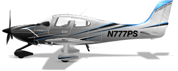 Cirrus SR22 GX N777PS peinture Aerostyll