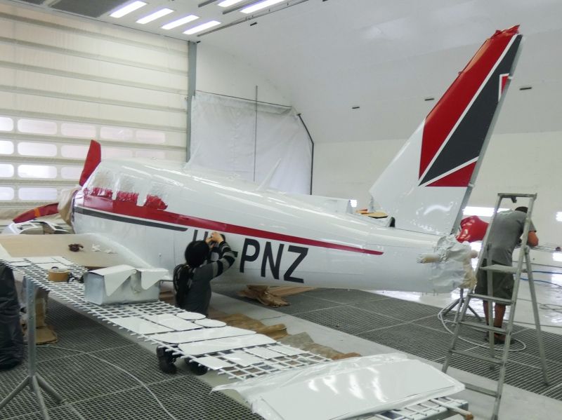 peinture aéronautique aeronautical paint aerostyll Piper PA32 Saratoga N4167S