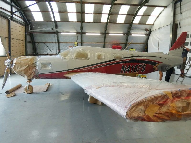 peinture aéronautique aeronautical paint aerostyll Piper PA32 Saratoga N4167S