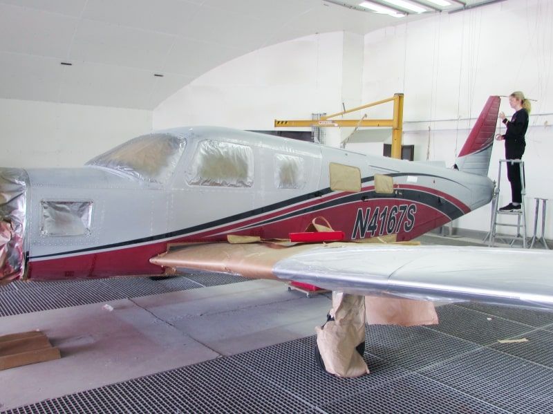 peinture aéronautique aeronautical paint aerostyll Piper PA32 Saratoga N4167S