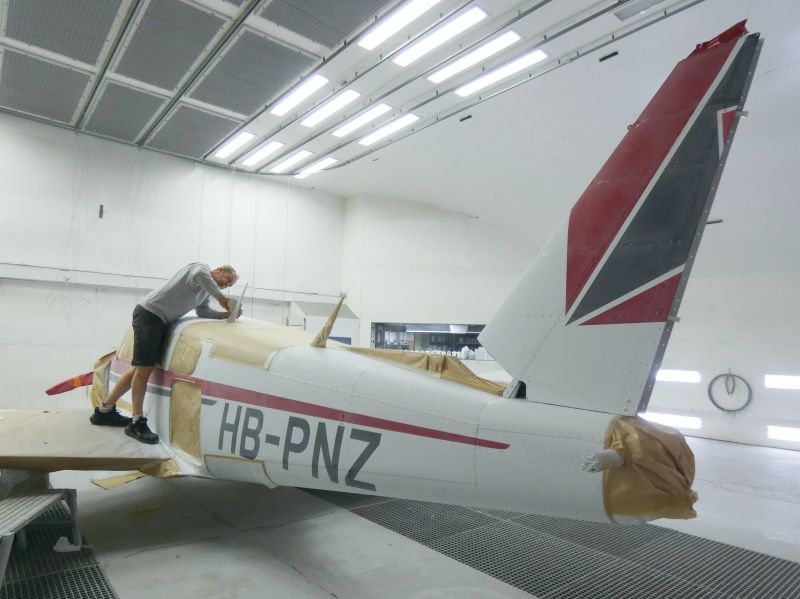 peinture aéronautique aeronautical paint aerostyll Piper PA32 Saratoga N4167S