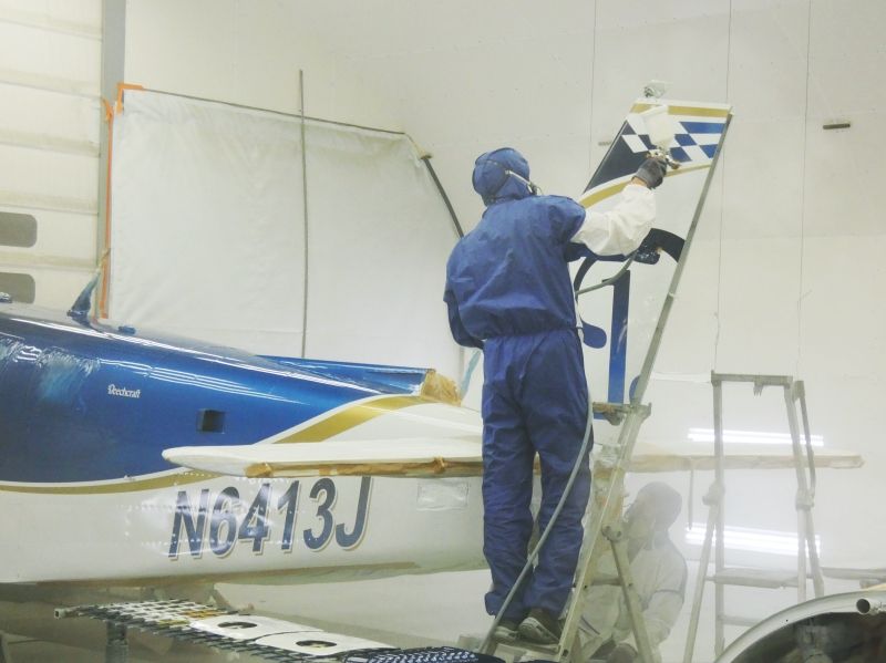 Beechcraft Bonanza G36 N6413J peinture aéronautique aeronautical paint aerostyll