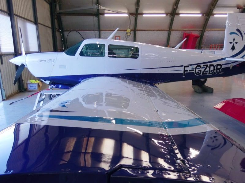 Mooney M20J F-GZDR peinture aéronautique par aerostyll 2023