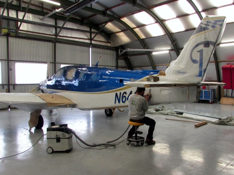 Beechcraft Bonanza G36 N6413J peinture aéronautique aeronautical paint aerostyll