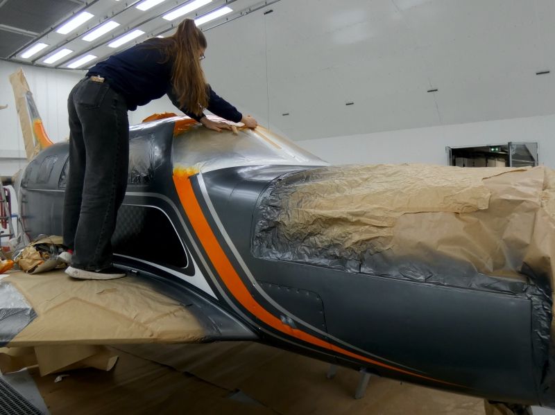 peinture aéronautique aeronautical paint aerostyll Piper PA46 Meridian N13WJ F-HNID