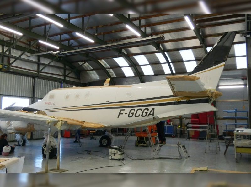 Beechcraft 90 C F-GCGA peinture aéronautique par AEROSTYLL