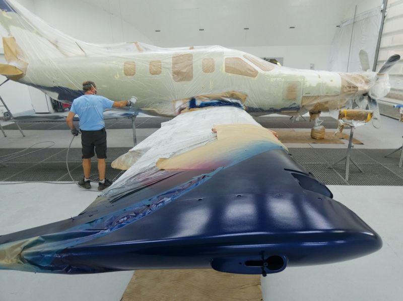 peinture aéronautique aeronautical paint aerostyll Däher TBM 700 2-PTXC
