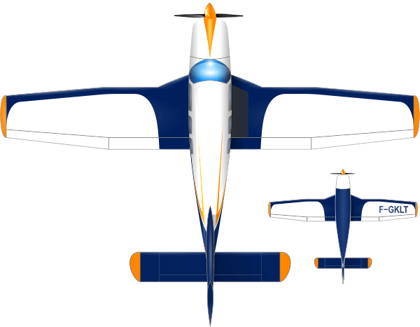 Piper Archer II F-GKLT peinture par aerostyll aeronautical paint white blue orange blanc bleu aerospeed