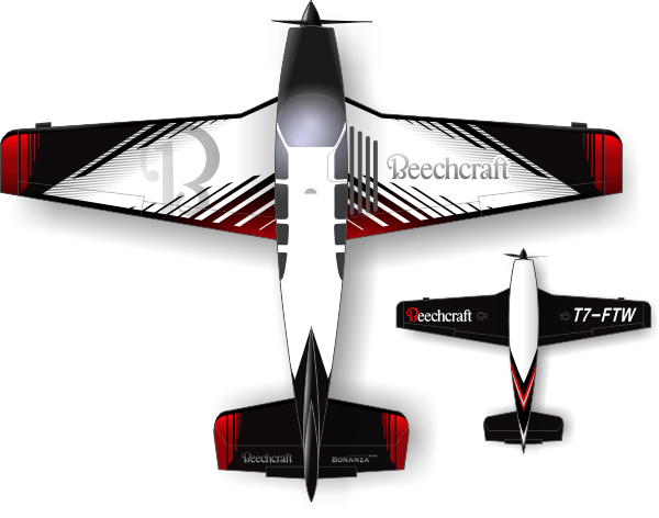 Beechcraft A36 AIR DG T7-FTW peinture aéronautique aeronautical paint aerostyll