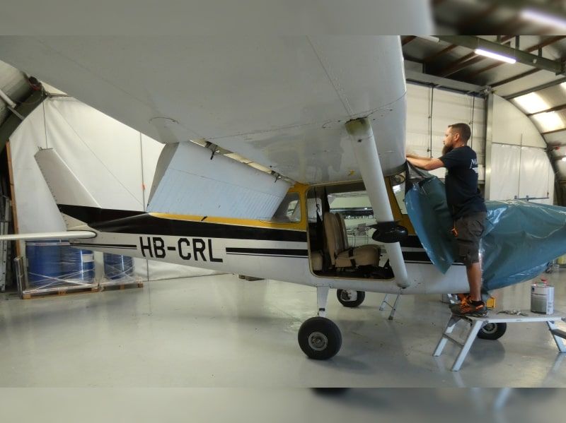 Cessna 175 Skylark HB-CRL peinture par aerostyll 2023