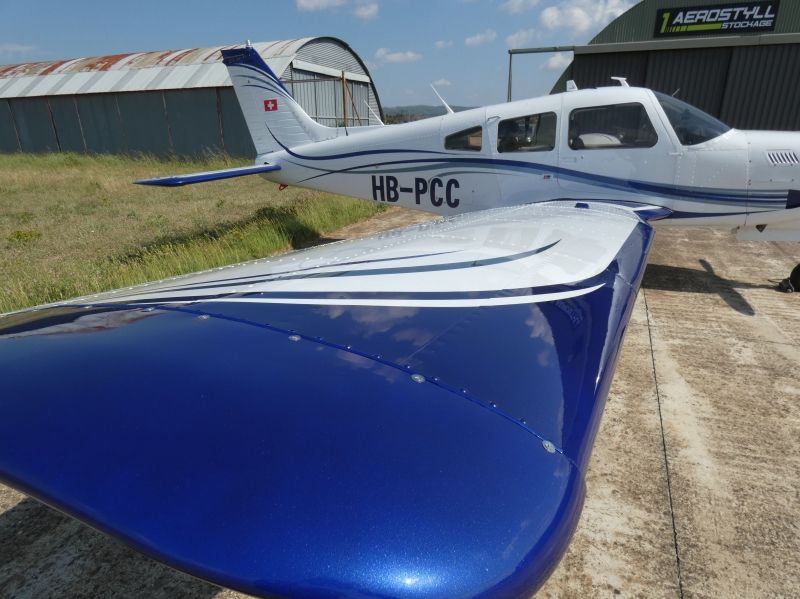 PA28 Piper Arrow II HB-PCC painted by paint peint par AEROSTYLL