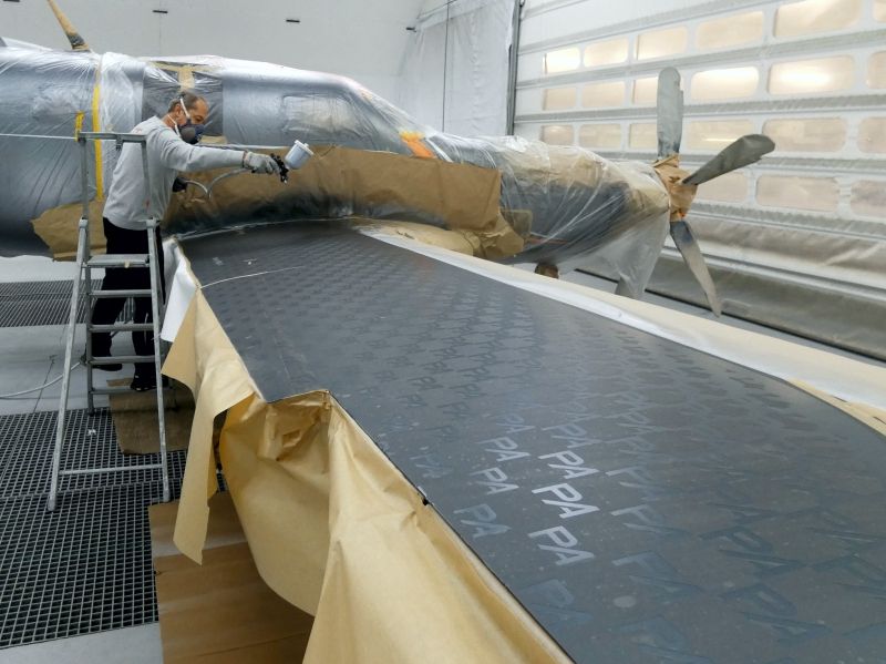 peinture aéronautique aeronautical paint aerostyll Piper PA46 Meridian N13WJ F-HNID