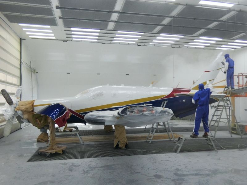 peinture aéronautique aeronautical paint aerostyll Däher TBM 700 2-PTXC
