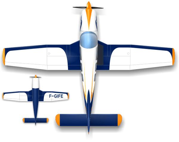 Piper Arrow PA28 F-GIFE peinture par aerostyll aeronautical paint white blue orange blanc bleu aerospeed