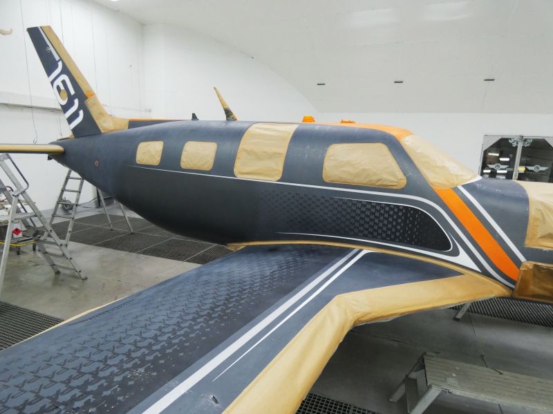 peinture aéronautique aeronautical paint aerostyll Piper PA46 Meridian N13WJ F-HNID