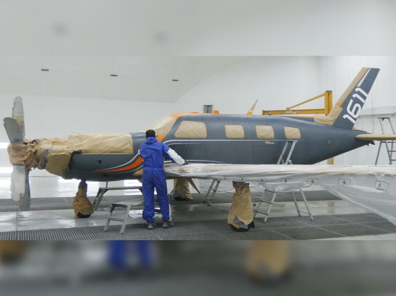 peinture aéronautique aeronautical paint aerostyll Piper PA46 Meridian N13WJ F-HNID